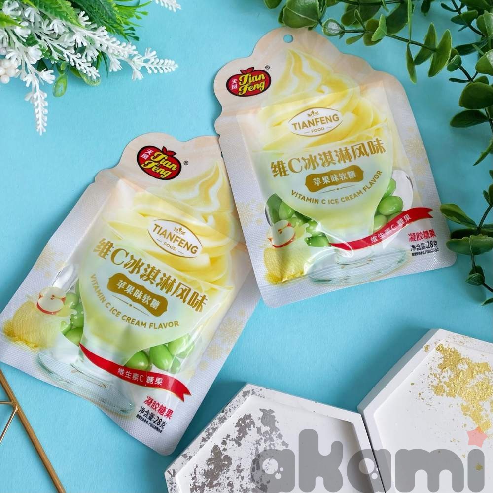 Мармелад жевательный TIANFENG FOOD SWEET MAKING ICE CREAM ЯБЛОКО  (12бл*20шт*28гр) - Мармелад | Аниме-магазин «Аками»