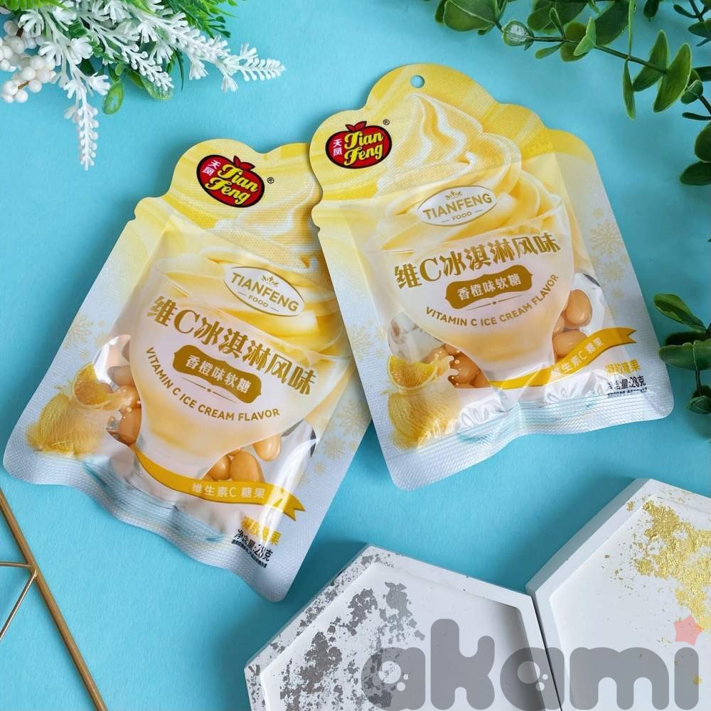 Мармелад жевательный TIANFENG FOOD SWEET MAKING ICE CREAM АПЕЛЬСИН  (12бл*20шт*28гр) - Мармелад | Аниме-магазин «Аками»