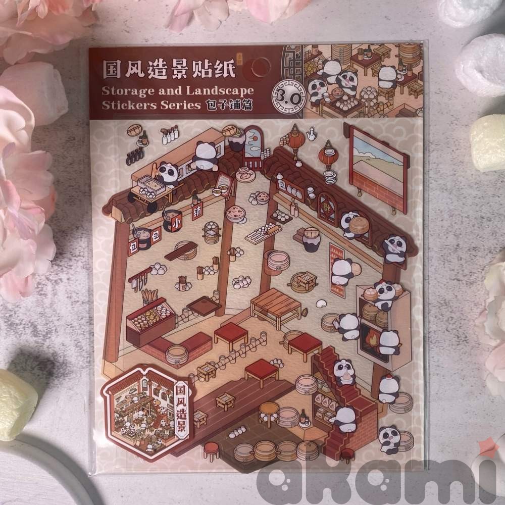 Набор наклеек "Собери комнату" раменная 