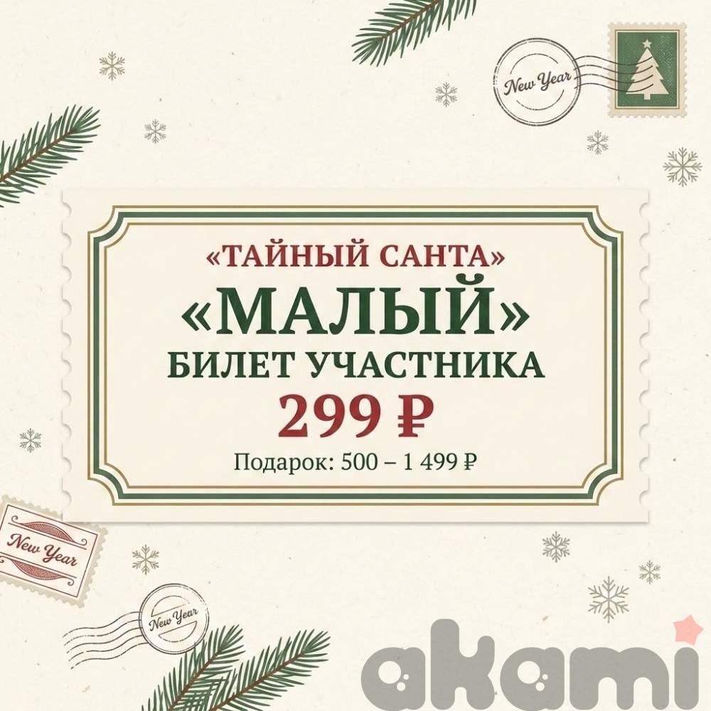 МАЛЫЙ билет участника Тайный Санта
