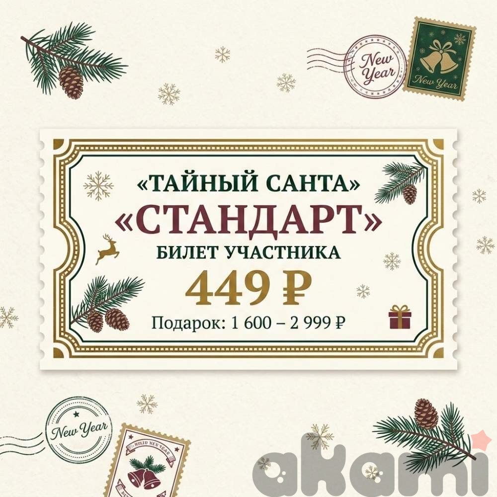 СТАНДАРТ билет участника Тайный Санта