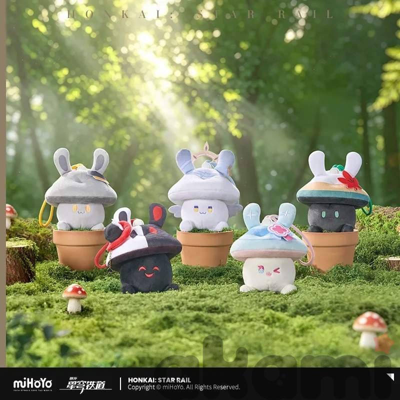 Мягкий чехол для наушников Грибочки Mushroom Bunny (Honkai: Star Rail)