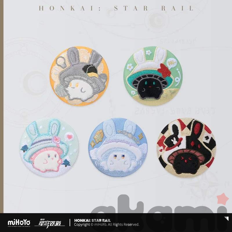 Значок с вышивкой Грибочки Mushroom Bunny (Honkai: Star Rail)