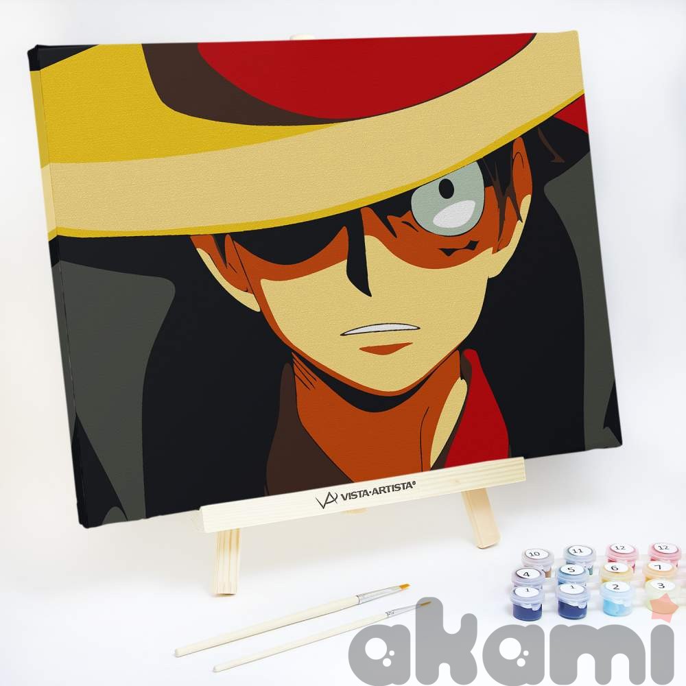 Картина по номерам One Piece - Луффи В Шляпе - p54122 - Картины по номерам  | Аниме-магазин «Аками»