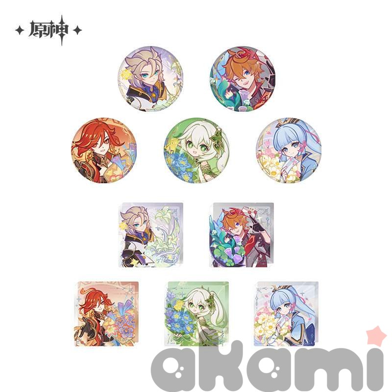 Значок и акриловый блок Voicemail of Fragrance (Genshin Impact)