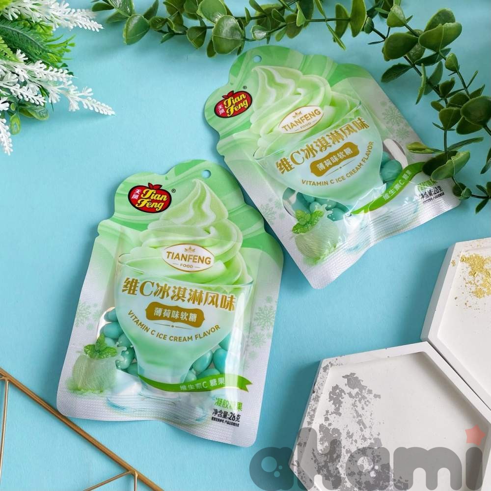 Мармелад жевательный TIANFENG FOOD SWEET MAKING ICE CREAM МЯТА  (12бл*20шт*28гр) - Мармелад | Аниме-магазин «Аками»