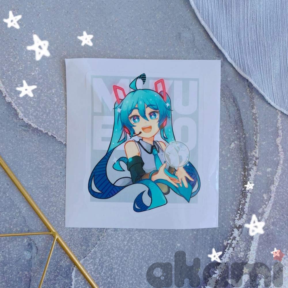 Стикеры Miku 10х10см в ассорт.